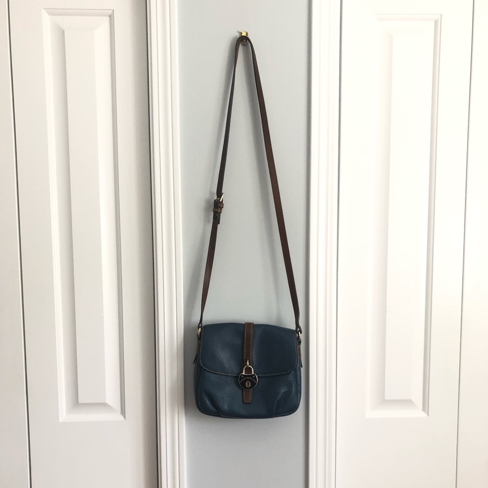 Dooney & Bourke Blue Genuine Leather Crossbody Bag